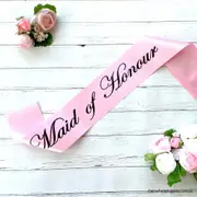 Pink 'Maid of Honour' Bachelorette Party Sash