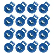 50Pcs 8mm Plastic Cord Locks Single Hole Spring Toggle Stopper, Dark Blue