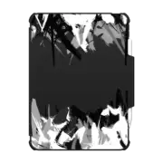iPad Pro 11-inch (M4) Impact Folio Case Black and White Abstract Paint Explosion