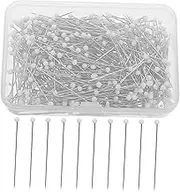SEWACC 500pcs Straight Sewing Pins: Ball Glass Head for Fabric DIY Craft and Dressmaking Head Pins for Quilting and Sewing Projects