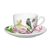 Maxwell & Williams Eloise Short Lyric Cup & Saucer 240ml - Yellow Robin
