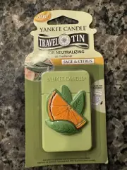Very RARE Yankee Candle Sage & Citrus Travel Tin! Only 1 On eBay!!