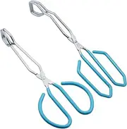 Scissor Style Tongs Stainless Steel Grilling Tongs Hotdog Tongs (2 Styles, Set of 2)