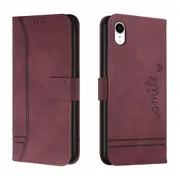 Closure Case with Flip Wallet Stand Function Cover for iPhone Xr - Red