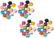 TOGEVAL 40Pcs Mixed Color Decorative Puppy Bells Multi Function Craft Bells for Pet Accessories for Weddings Festivals DIY Projects and Home Decoration