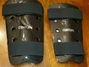Century Martial Arts Sparring Shin Guards Pads Black Size Adult Small NEW