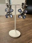 Authentic Alexis Bittar Stunning Elegant Lucite / Swarovski / Pearls Earrings