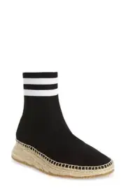 Alexander Wang 254433 Womens Dylan Sock Bootie Black/White Size 38 EU/ 8 US