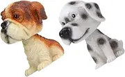 ifundom 2pcs Cute Dog Car Dashboard Ornament Animal Figure Fun and Aesthetic Vehicle Decoration Adorable Animal Car Dashboard Ornament