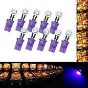 10PCS 555 T10 1SMD LED Wedge Pinball Machine Light Side View Bulb Pink(Purple)-6.3V