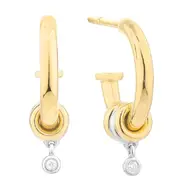 Womens Earrings by Secrecy E8233cdaww190 Sterling Silver 2 Cm