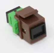 Fiber Optic Keystone Coupler Jack SC Simplex Singlemode APC Brown