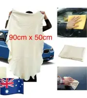 Car Cleaning Natural Chamois Leather Wash Suede Absorbent Drying Towel 90x50cm