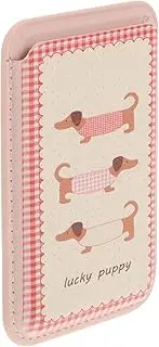 FUNNETOYU Dachshund Pattern Magnetic Phone Wallet Case Soft Back Card Holder Compatible with iPhone Convenient Credit Card Storage Lightweight Design for Easy Access