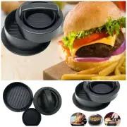 PATTY PRESS HAMBURGER BURGER MAKER Stuffed Molds BBQ Non Stick Tool 3 in 1