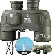 [HUTACT] Binoculars Adult 10 x 50 with Rangefinder and Illuminated Compass, for Low Light Vision, Bird Watching, Safari