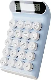 [LOCOCK] Mechanical Switch Calculator,Handheld for Daily and Basic Office,10 Digit Large LCD Display (Blue)