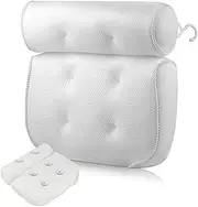 Luxury 3D Mesh Bath Pillow with Neck and Back Support - Comfortable Spa Cushion with Strong Suction Cups - Relaxing Home Spa Experience - Perfect Gift for Her