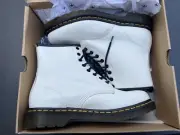 Dr. Martens 1460 Womens Boots Size 10 Mens 9 Leather 11822100 WHITE SMOOTH