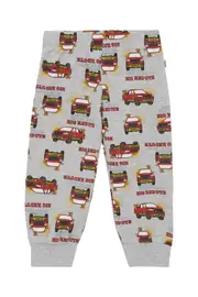 [Bonds] Bonds Newbies Cotton The Wiggles X Soft Threads Trackie in Toot Toot Big Red Ute Grey Marle Size: 2 2 Toot Toot Big Red Ute Grey Marle