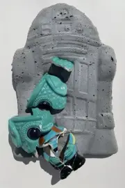 Star Wars Greedo on R2D2 Ceramic And concrete hanging Wall Sculpture