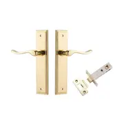 Iver Stirling Door Lever Handle on Stepped Backplate Passage Kit