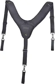 [Generic] Tool Belt Suspenders, Working Belt Harness, Black Black Faces for Men, for