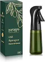 7oz Glass Olive Oil Sprayer Bottle for Cooking, Oil Mister Spray Dispenser Bottle with Portion Control for Kitchen (Green, Light Blockage)