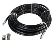 Schieffer 1/4" x 100' 4400 PSI Thermoplastic Sewer Jetter Hose & 5.5 Nozzles