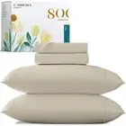 Carressa Linen Egyptian Cotton King Bed Sheets - 800 Thread Count 4 PC Beach ...