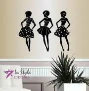 Wall Vinyl Decal Girls Women Ladies Models Modeling Fashion Style Decor 787