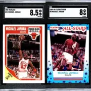 1989-90 Fleer - #21 Michael Jordan + #3 Sticker - 2 Card Lot