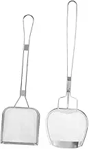 Zerodeko 2 Pcs Stainless Steel Mesh Skimmer Spoon Fine Oil Strainer Ladle for Cooking Frying Versatile Kitchen Gadget for Home Restaurant Use