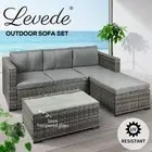 Levede 5pcs Outdoor Sofa Set Patio Furniture Setting Garden Chair Table Lounge