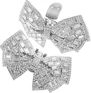[BESPORTBLE] 2pcs Rhinestone Bow Shoe Clips Detachable Decorative Buckles for High Heels Wedding Shoes Everyday Footwear Sparkling Charms for Women