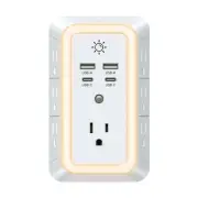 Multi Plug Outlet, USB Wall Charger, Surge Protector, 7 Outlet Extender with ...