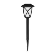 Path Lights Solar 6 Pack Dusk To Dawn Black LED Walkway, Sidewalk Lighting