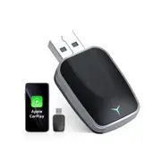 Mini Wireless CarPlay Adapter for iPhone 2025 Upgraded,Plug & Play,No Latency,USB-A/C Support,Compatible with iOS 10+ & Cars 2016+