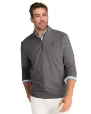 Men's Quarter Zip Pullover - 1/4 Zip Heathered Sweater - Golf Pullover