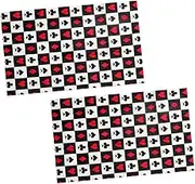 2pcs Poker Printing Disposable Tablecloth Lightweight Rollable Party Table Cover Easy Clean for Home Party Restaurant