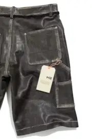 RARE Heron Preston H&M H2 Leather Shorts Jorts 424 On Fairfax opium ye supreme