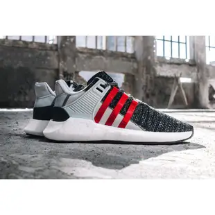 韓国代购正品 假一賠十預購 Overkill x Adidas EQT Support93/17 BY2913 黑灰紅三線男鞋