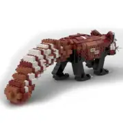 MOC-88142 Custom Design Red Panda with Pose-able Ears and Eyebrows 902 Pieces