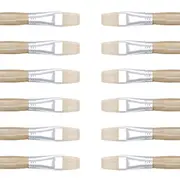 12x Jasart Soft Hog Bristle Flat Size 11 Art/Craft Paint/Colour Brush Series 579