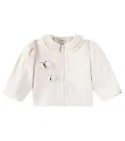 [Donsje] Donsje Baby Aagje embroidered cotton jacket M 18-24 white