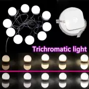 US Make Up Mirror Lights 10 LED Kit Bulbs Vanity Light Dimmable Lamp Hollywood