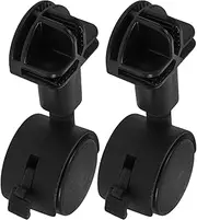 BESPORTBLE 2pcs Cat Cage Casters Pets Cage Wheels Heavy Duty Pet Cage Wheels Casters for Planters Replacement Wheels for Pets Cage Trolley Caster Rolling Wheels Spinner Wheels Plastic Black