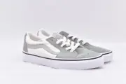 Women's Vans Sk8-Low 2-Tone Suede Lace Up Skate Shoes grey & Off White, Size 9.5