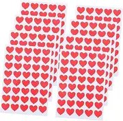 Homoyoyo 8 Sheets Decorative Heart Stickers for Multi Function Reward Stickers for Classroom Safe and Self Adhesive for Childrens Activities