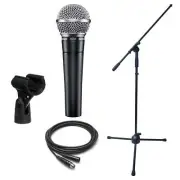 Dynamic Microphone Bundle- Shure SM58, Boom Stand and XLR Cable